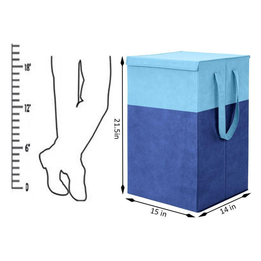 Laundry Bag - Foldable Laundry Basket With Lid & Handle