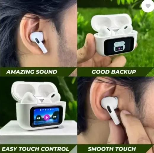 Latest Smart Wireless Earbuds with LCD Touch Screen